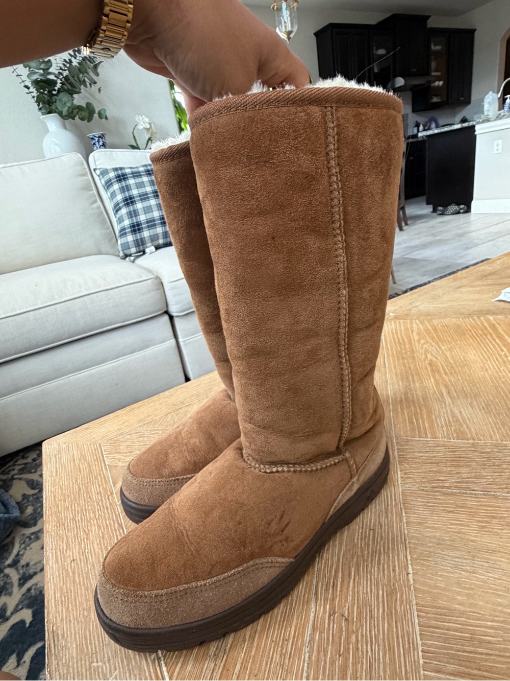 Classic Tall Cozy Winter Boots - Brown
